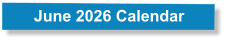 June 2026 Calendar